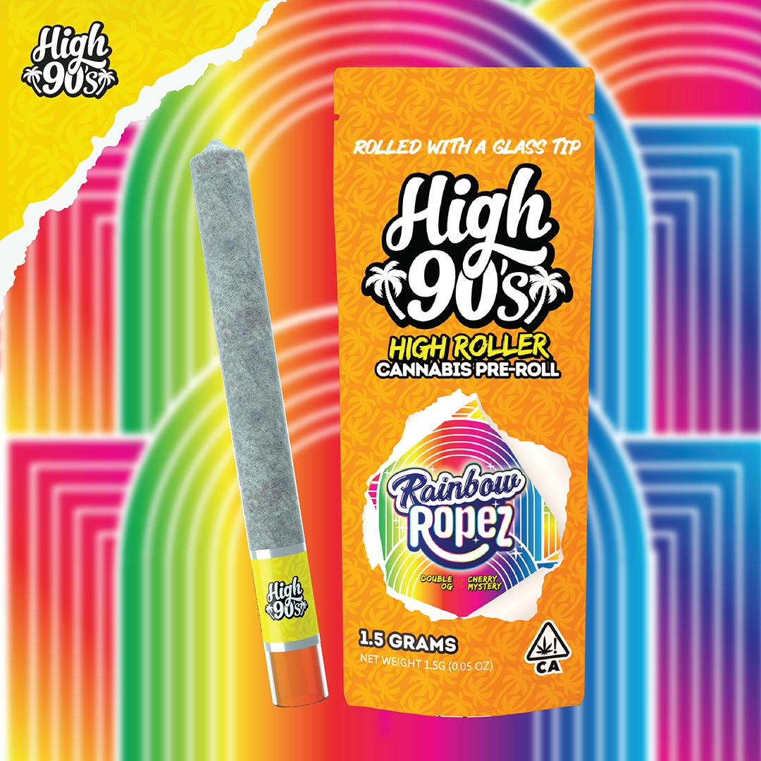 High 90s : Rainbow Ropez 1.5g High Roller Pre-Roll