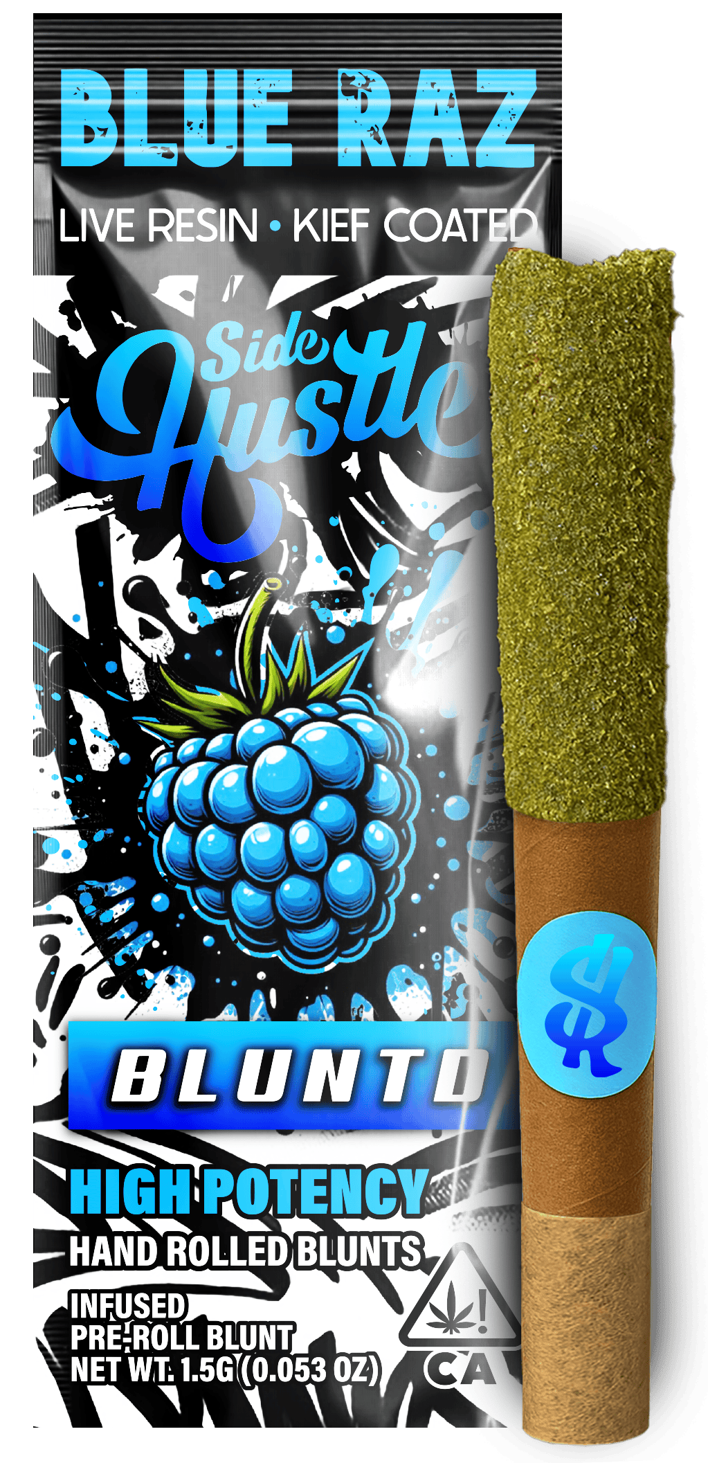 Side Hustle: Blue Raspberry Hand Rolled Blunt