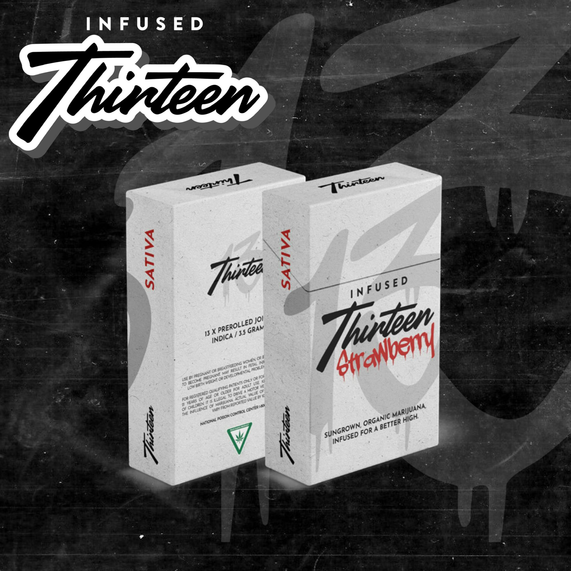Infused Thirteen Pre-Roll Carton | 13G | Strawberry