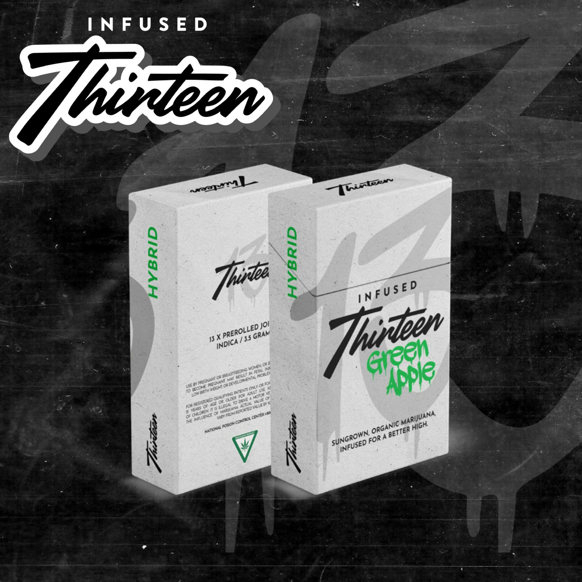 Infused Thirteen Pre-Roll Carton | 13G | Green Apple by Infused Thirteen