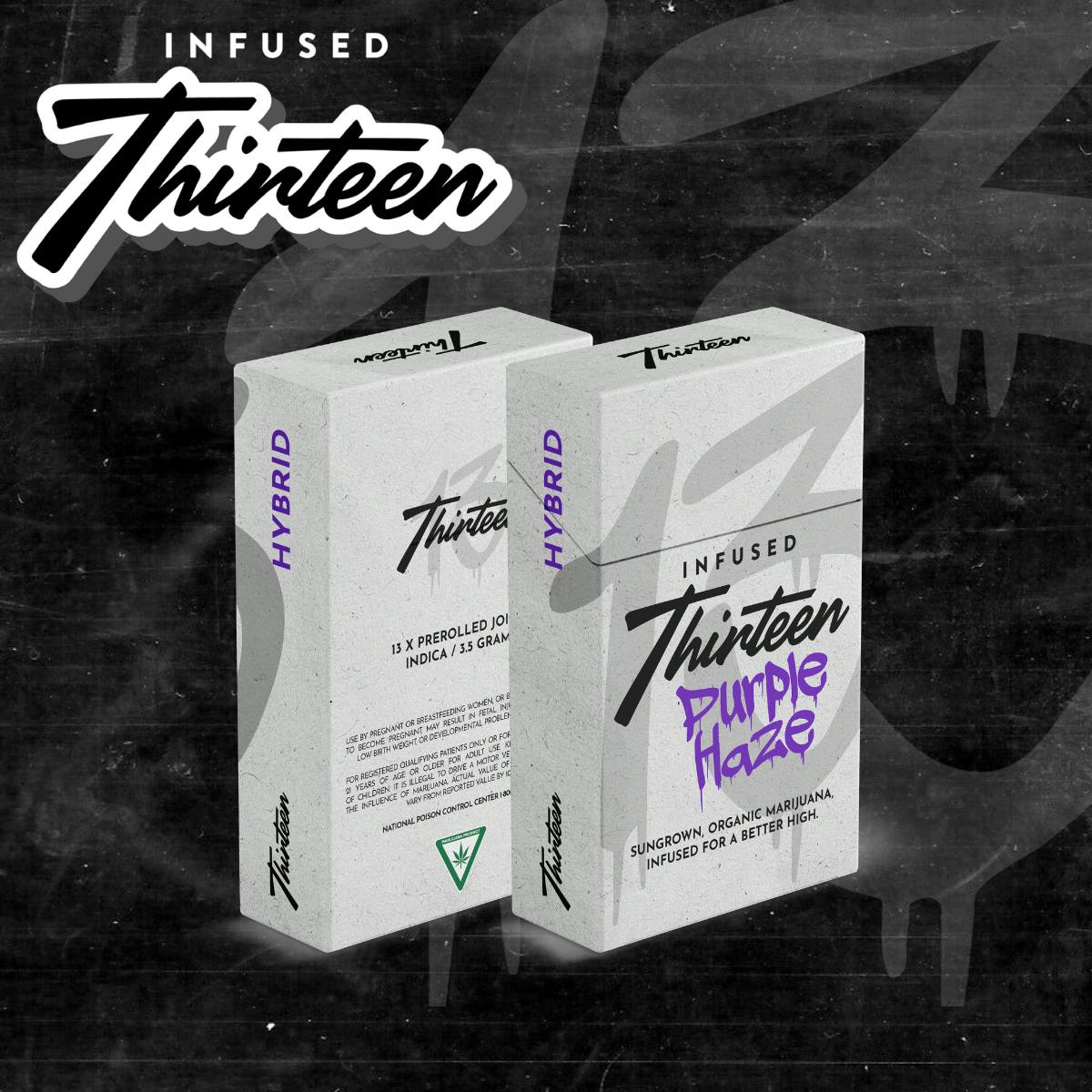Infused Thirteen Pre-Roll Carton | 13G | Purple Haze by Infused Thirteen