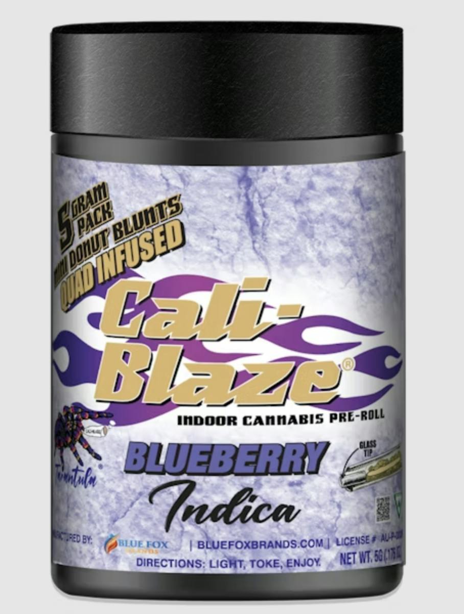Cali-Blaze | Blueberry | Tarantula Donut Infused Blunts | 1g each | 5pk by Cali-Blaze
