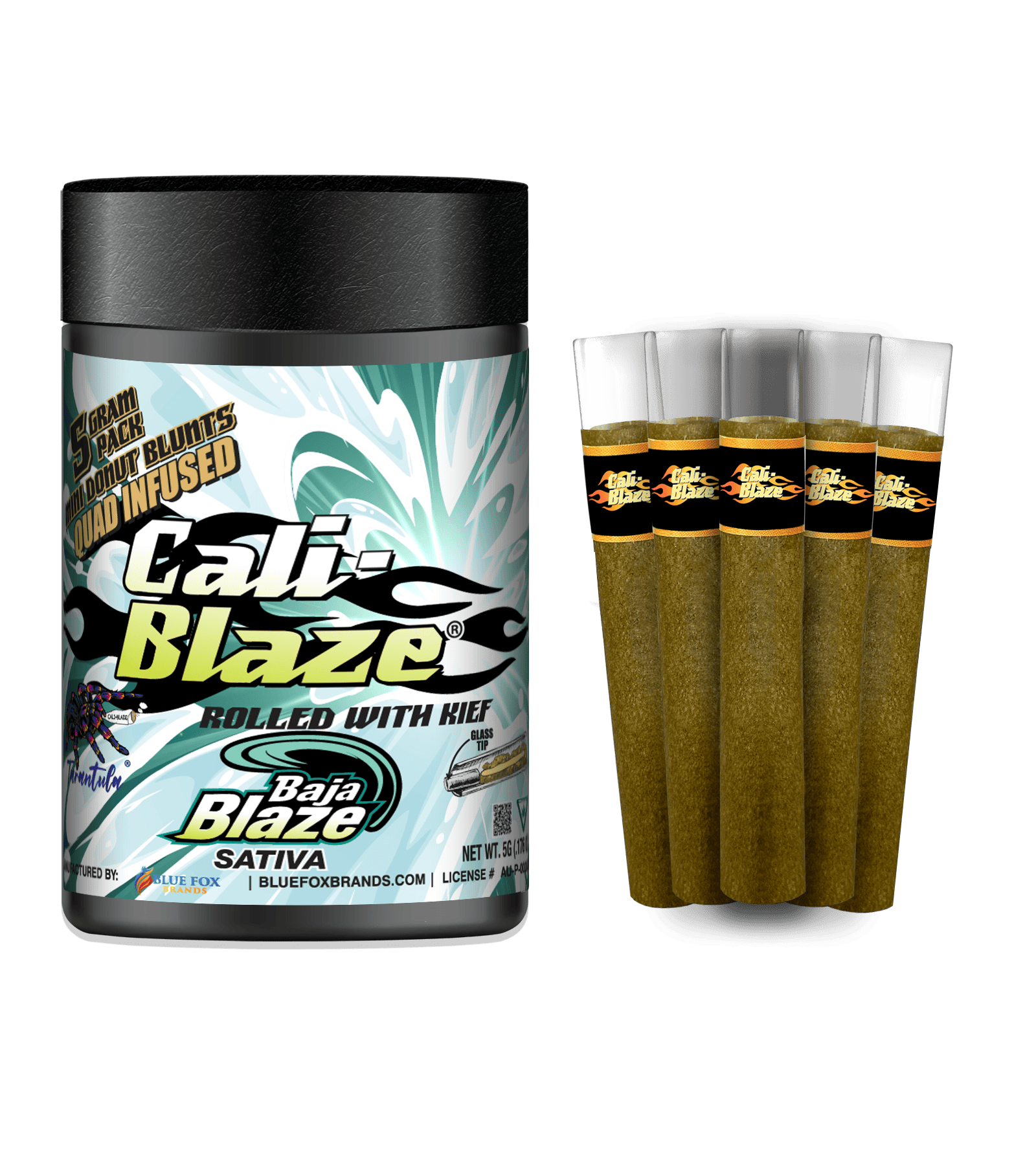 Cali-Blaze | Baja Blaze | Tarantula Donut Infused Blunts | 1g each | 5pk by Cali-Blaze