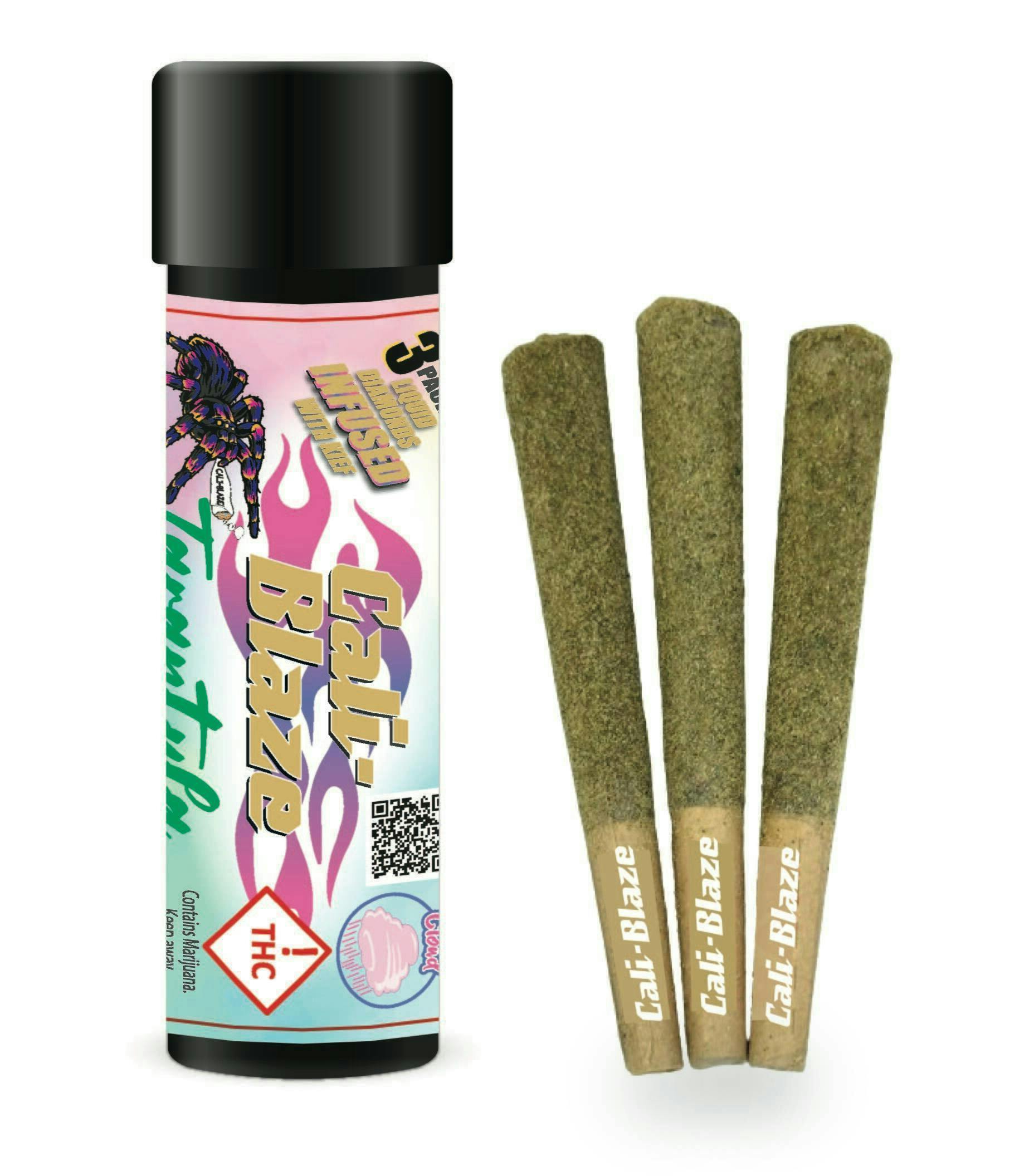 Cali-Blaze | Cotton Cloud | Tarantula Infused Joints | 1g each | 3pk by Cali-Blaze