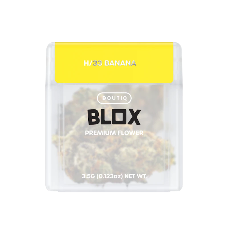 Boutiq 33 Banana · Premium Indoor Flower · Hybrid · 3.5g, Flower