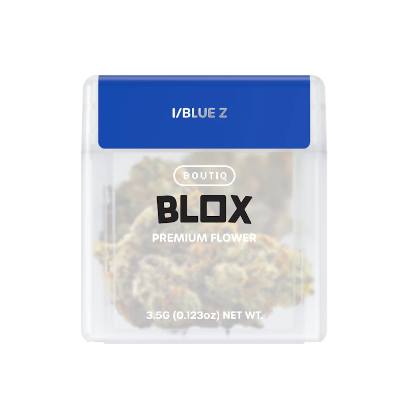 Boutiq Blue-Z · Premium Indoor Flower · Indica · 3.5g, Flower
