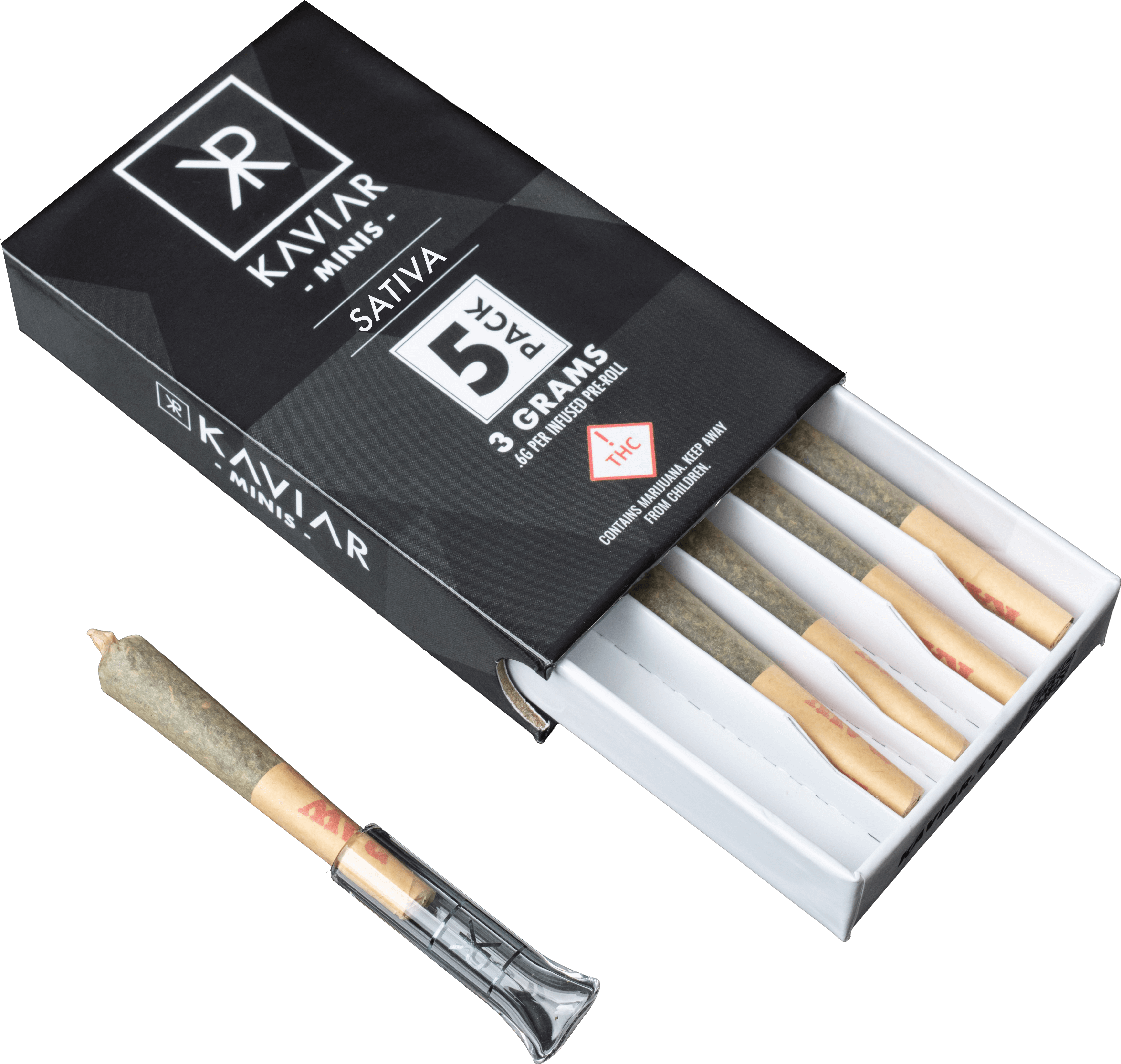 Kaviar | Sour Lemon Haze | Infused Joints | 0.6g each | 5pk