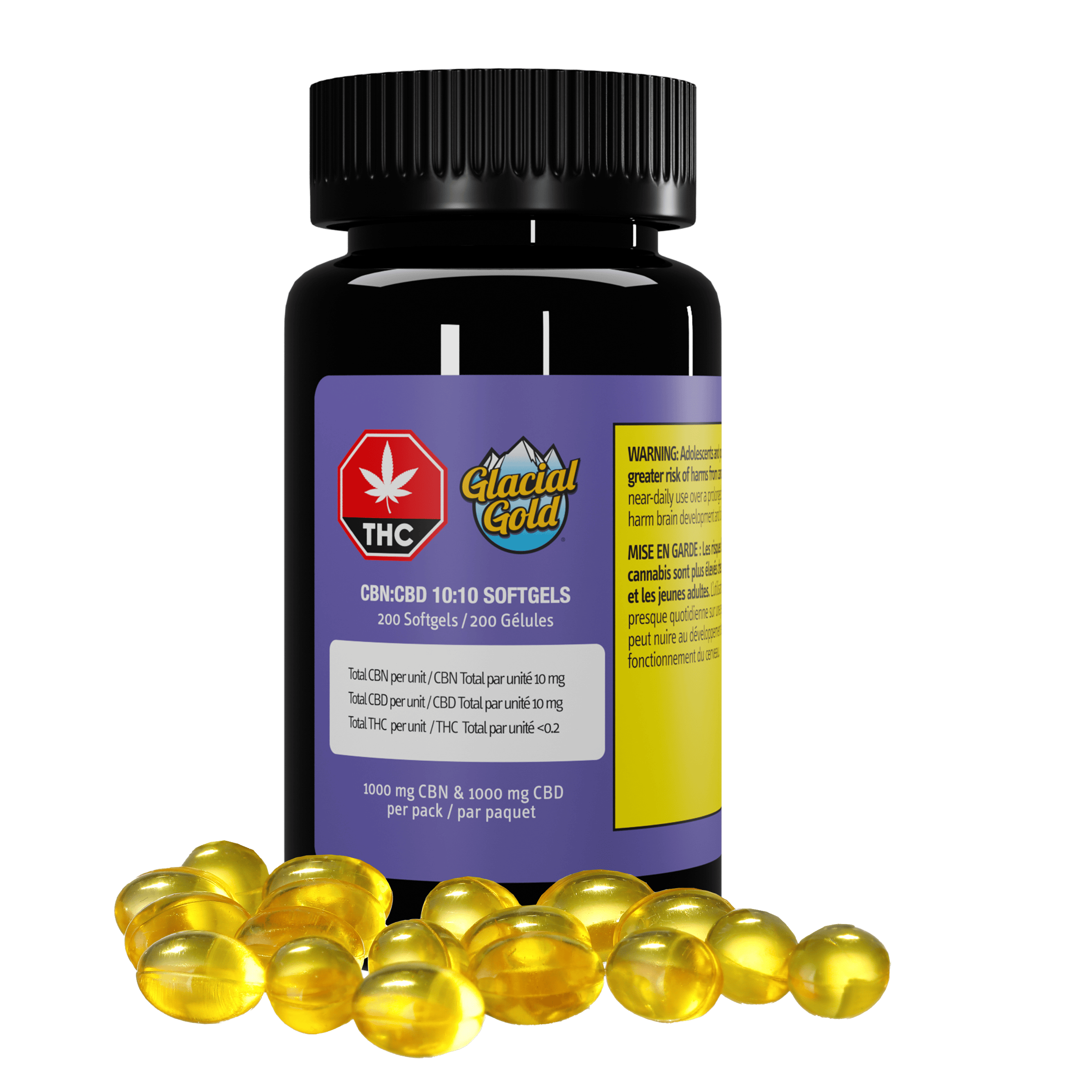 CBN:CBD 10:10 Softgels | 200-pack (2000mg CBN & 2000mg CBD)