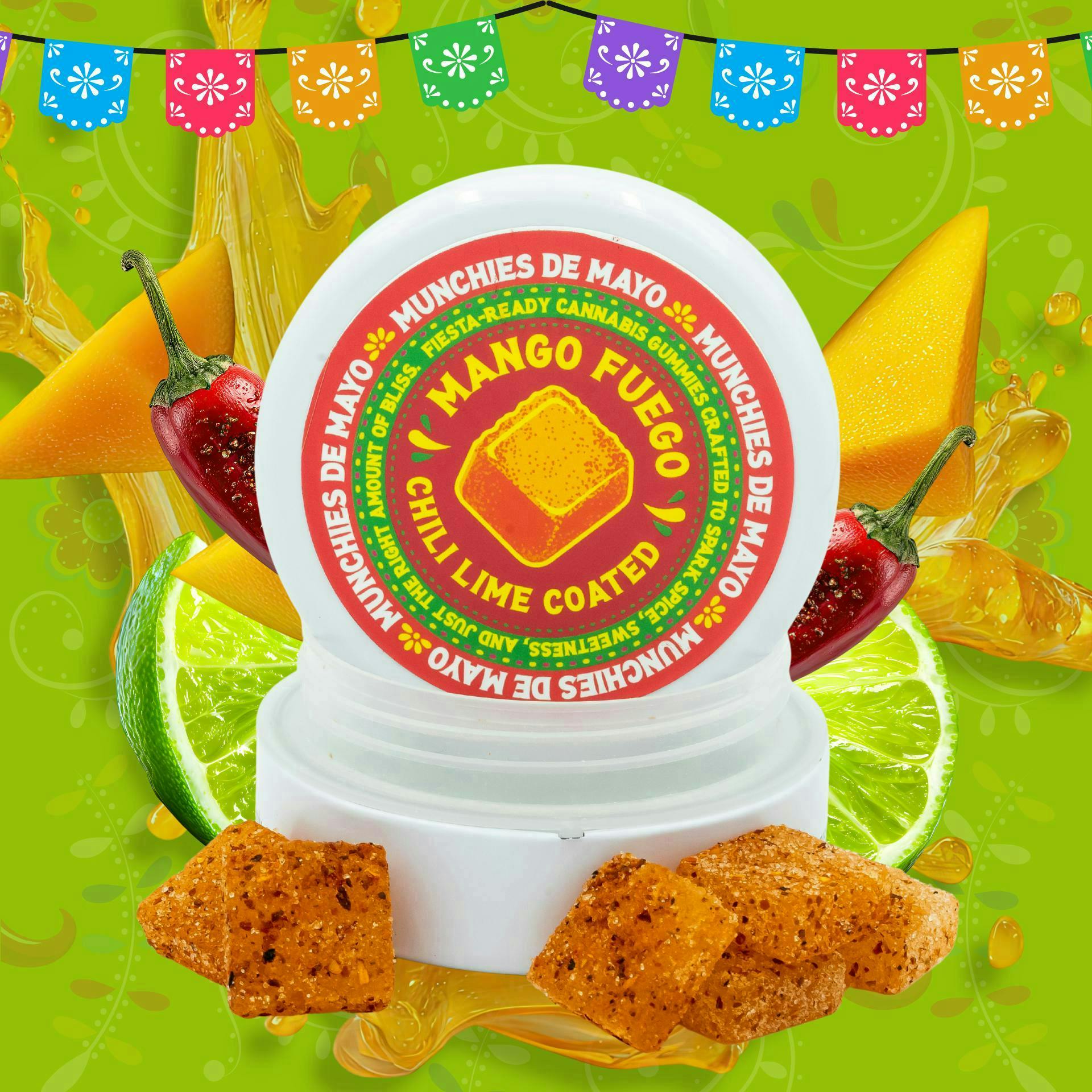 Munchies de Mayo | Mango Fuego Gummies | 200mg | 20ct | 10mg/ea by North Star Specials