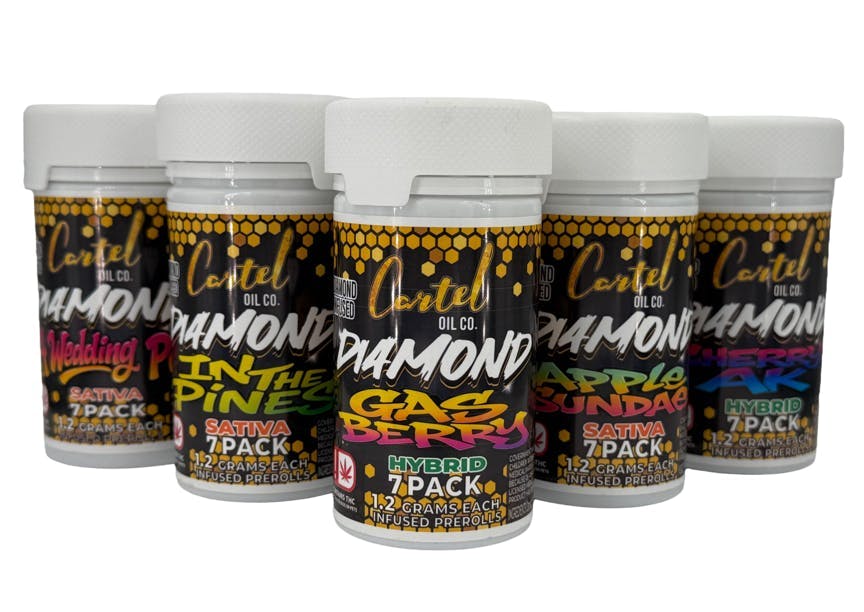Cartel Oil Co | Melonheadz | Diamond Infused Joints | 1.2g each | 7pk