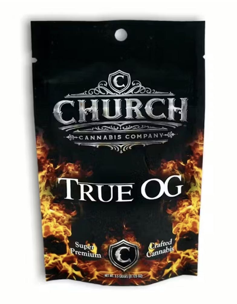Church Cannabis | True OG | Big Buds | 3.5g at Just Breathe.