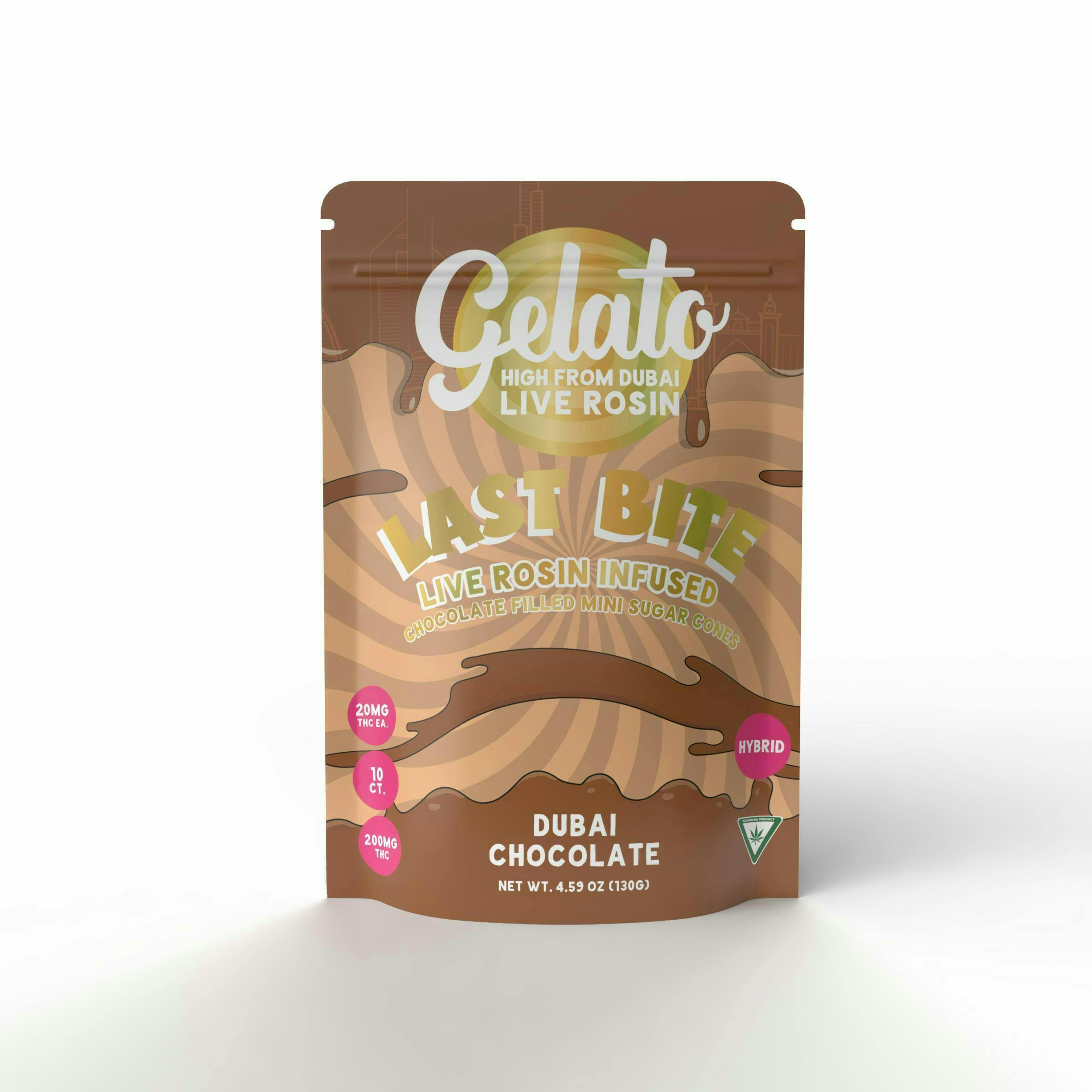 Gelato | Dubai Chocolate Mini Cones | 200mg | 10pk | 20mg/ea by Gelato