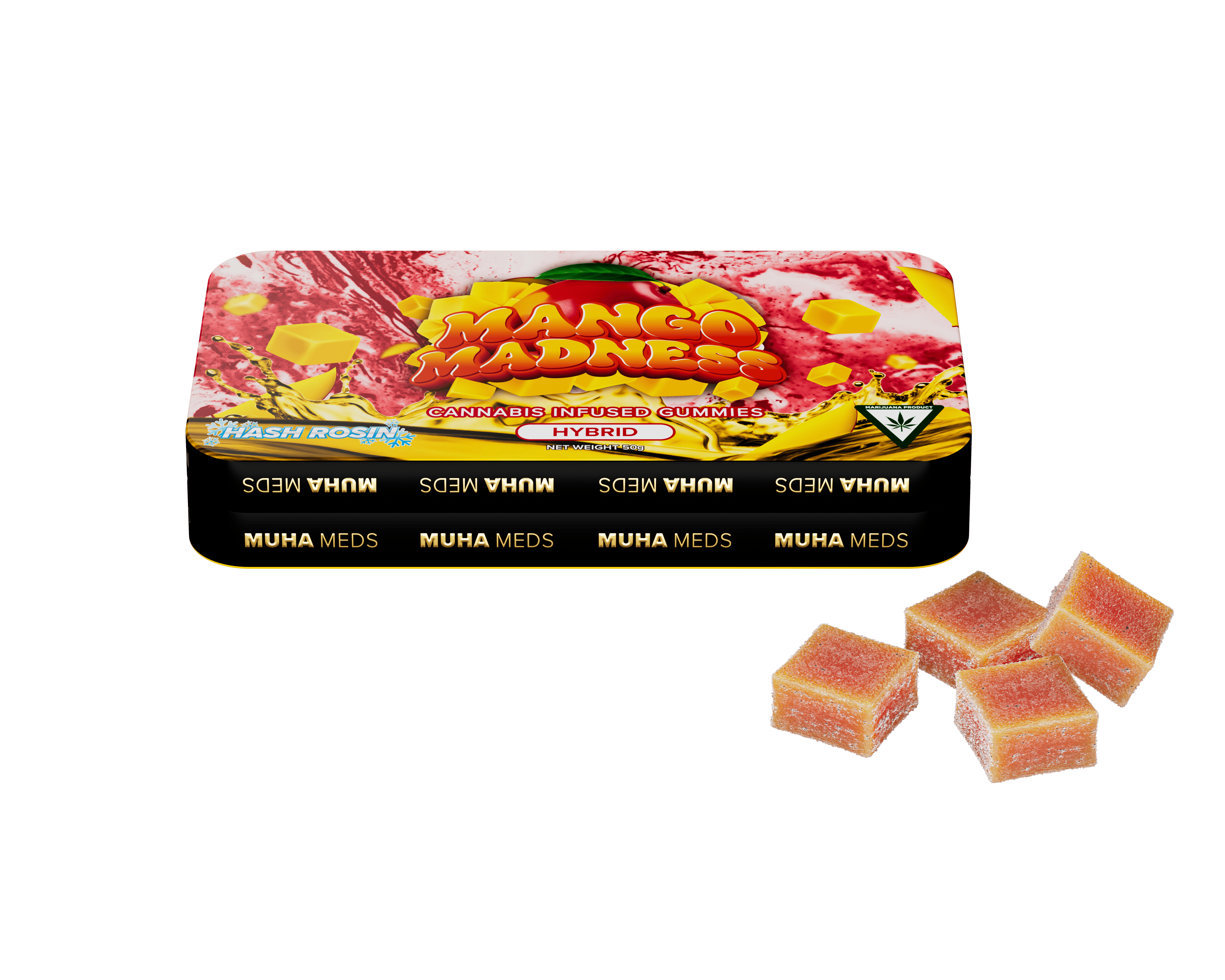 Mango Madness Gummies | 200mg | 10ct | 20mg/ea by Muha Meds