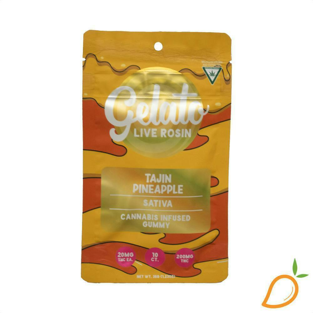Gelato | Tajin Pineapple Gummies | 200mg | 20ct | 10mg/ea by Gelato