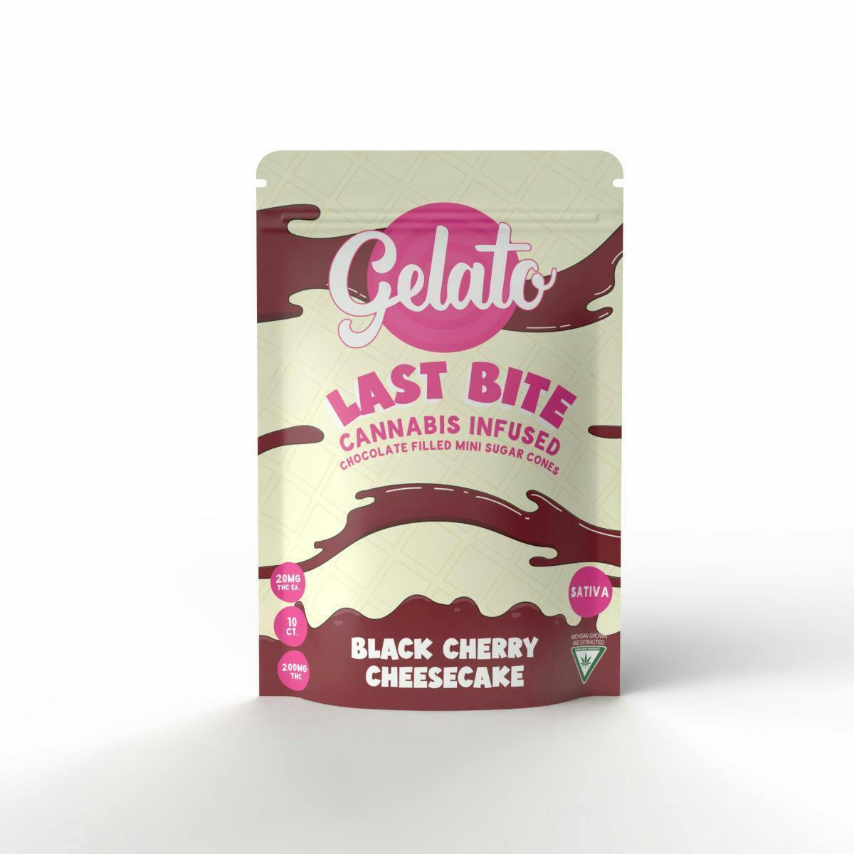Gelato | Black Cherry Cheesecake Mini Cones | 200mg | 10ct | 20mg/ea