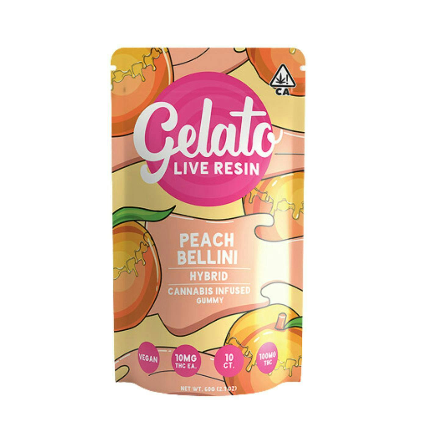 Gelato | Peach Dream Gummies | 100mg | 10pk | 10mg/ea