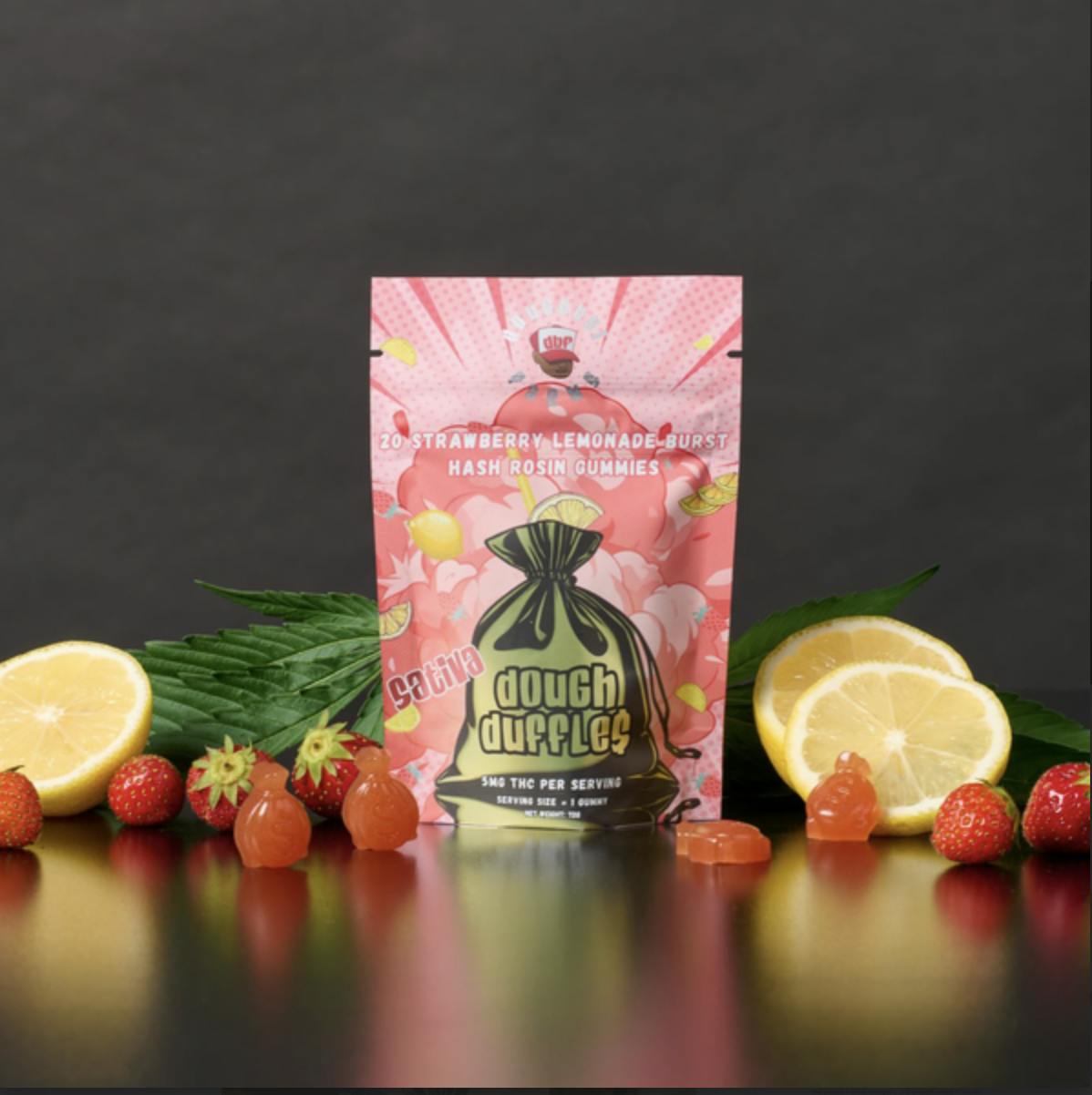 Doughboi Farms | Strawberry Lemonade Gummies | 100mg | 20 pk | 5mg/ea