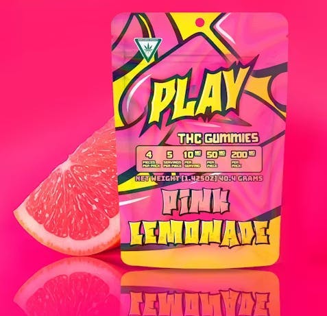 Play By Rkive | Pink Lemonade Gummies | 200MG | 4ct | 50mg/ea