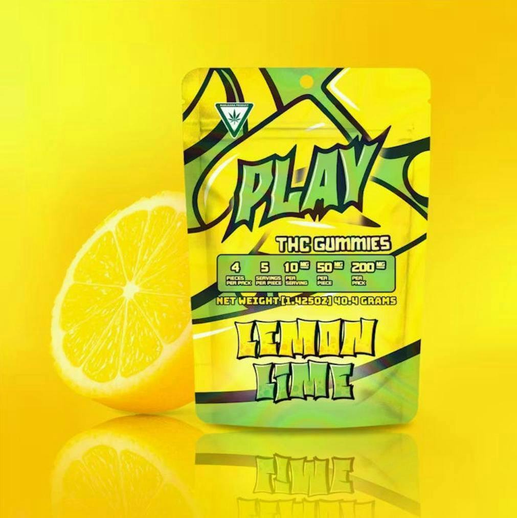Play By Rkive | Lemon Lime Gummies | 200mg | 4ct | 50mg/ea