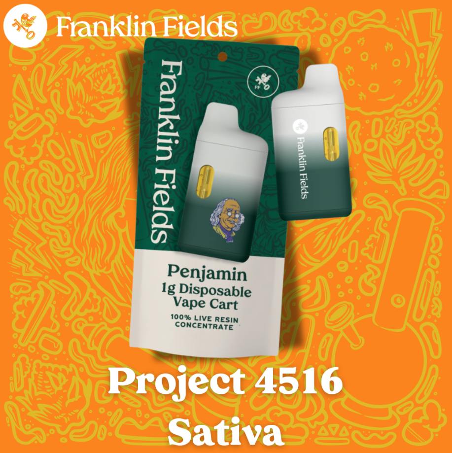FF LIVE RESIN VAPE CART SATIVA PROJECT 4516 1G by Franklin Fields
