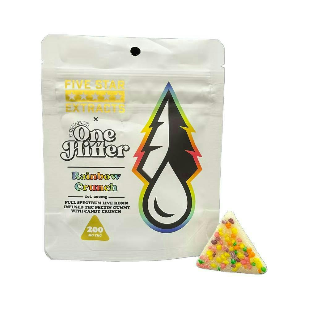 True North | One Hitter | Rainbow Crunch Live Gummies | 200mg | Single by True North Collective MI
