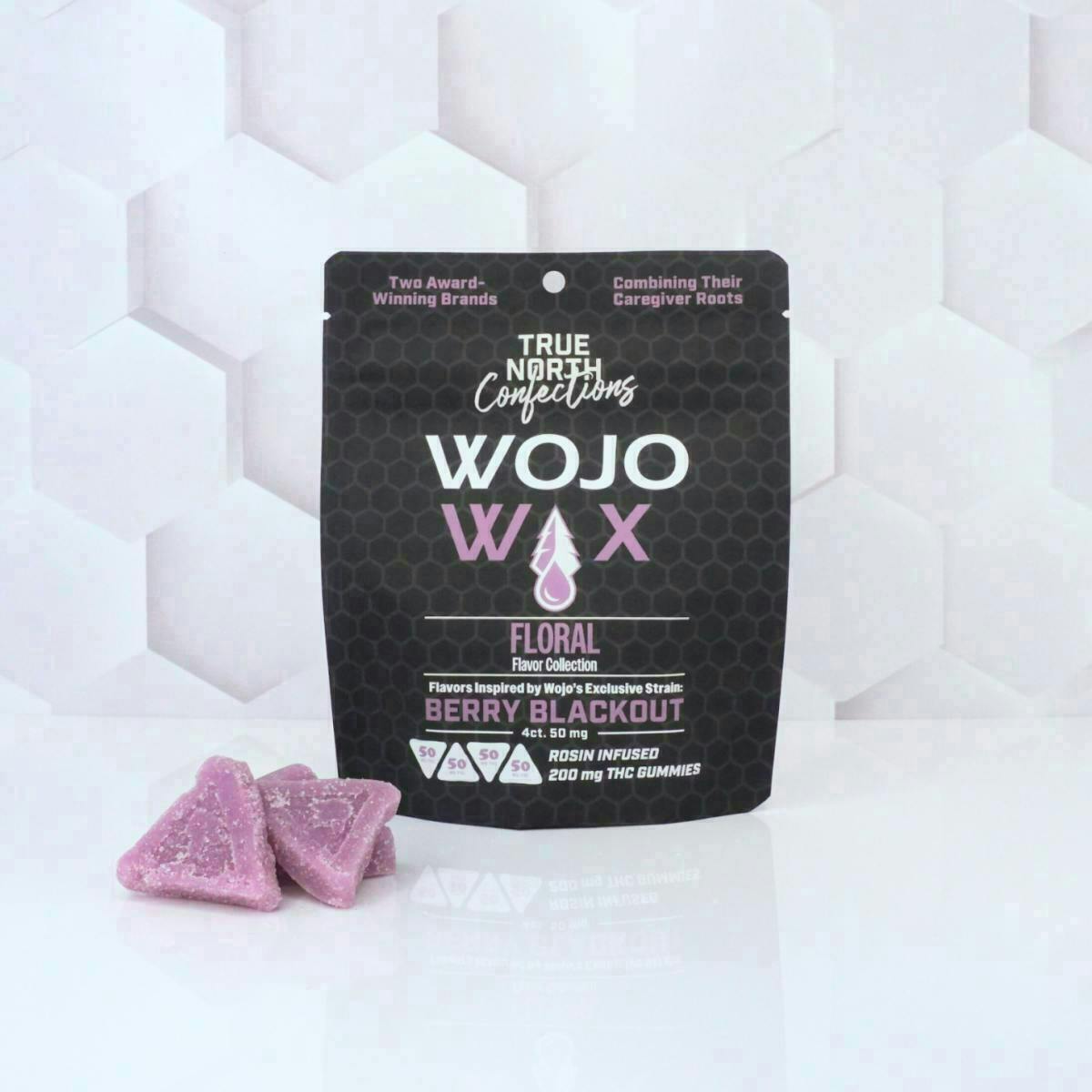 True North x WOJO | Berry Blackout Rosin Gummies | 200mg | 4ct | 50mg/ea by True North Collective MI
