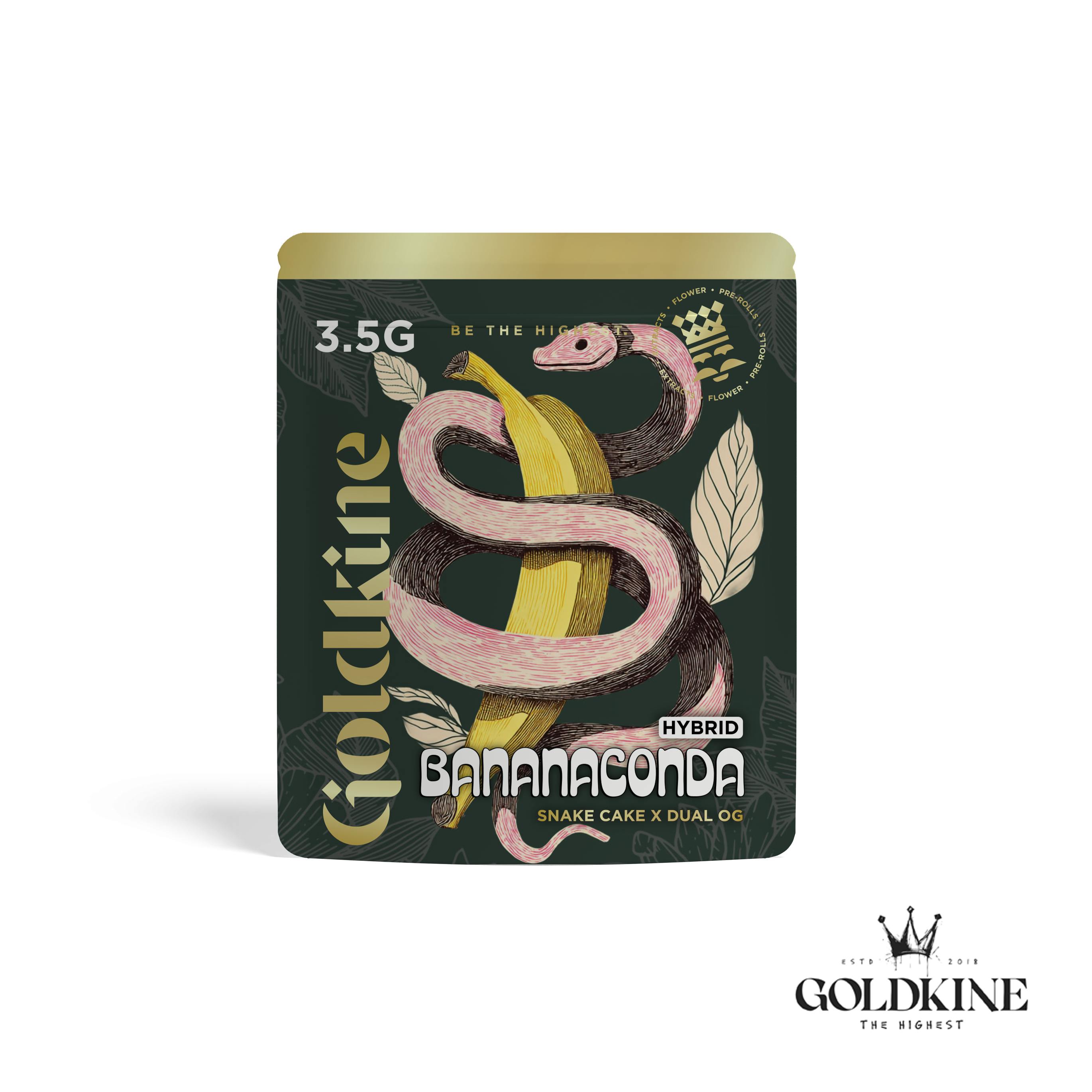Goldkine Flower 3.5G (Mylar) Bananaconda by Goldkine