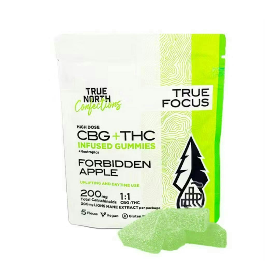 True North | Forbidden Apple 1:1 CBG:THC Gummies | 200mg | 5ct | 40mg/ea