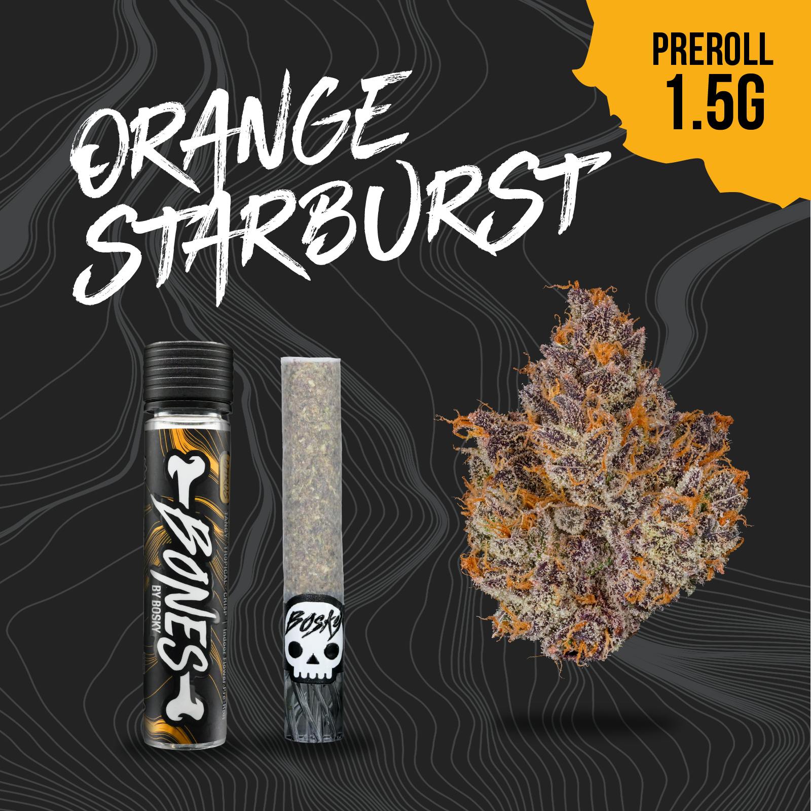 BOSKY | Orange Starburst | Bones Pre-Roll | Citrus | 1.5g