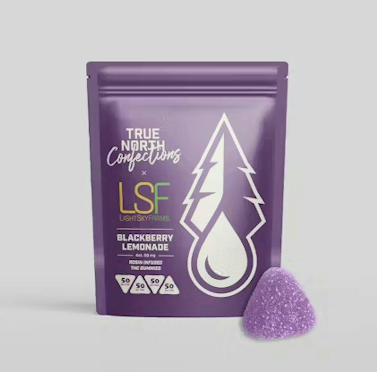 True North x LSF | Blackberry Lemonade Gummies | 200mg | 4ct | 50mg/ea by True North Collective MI