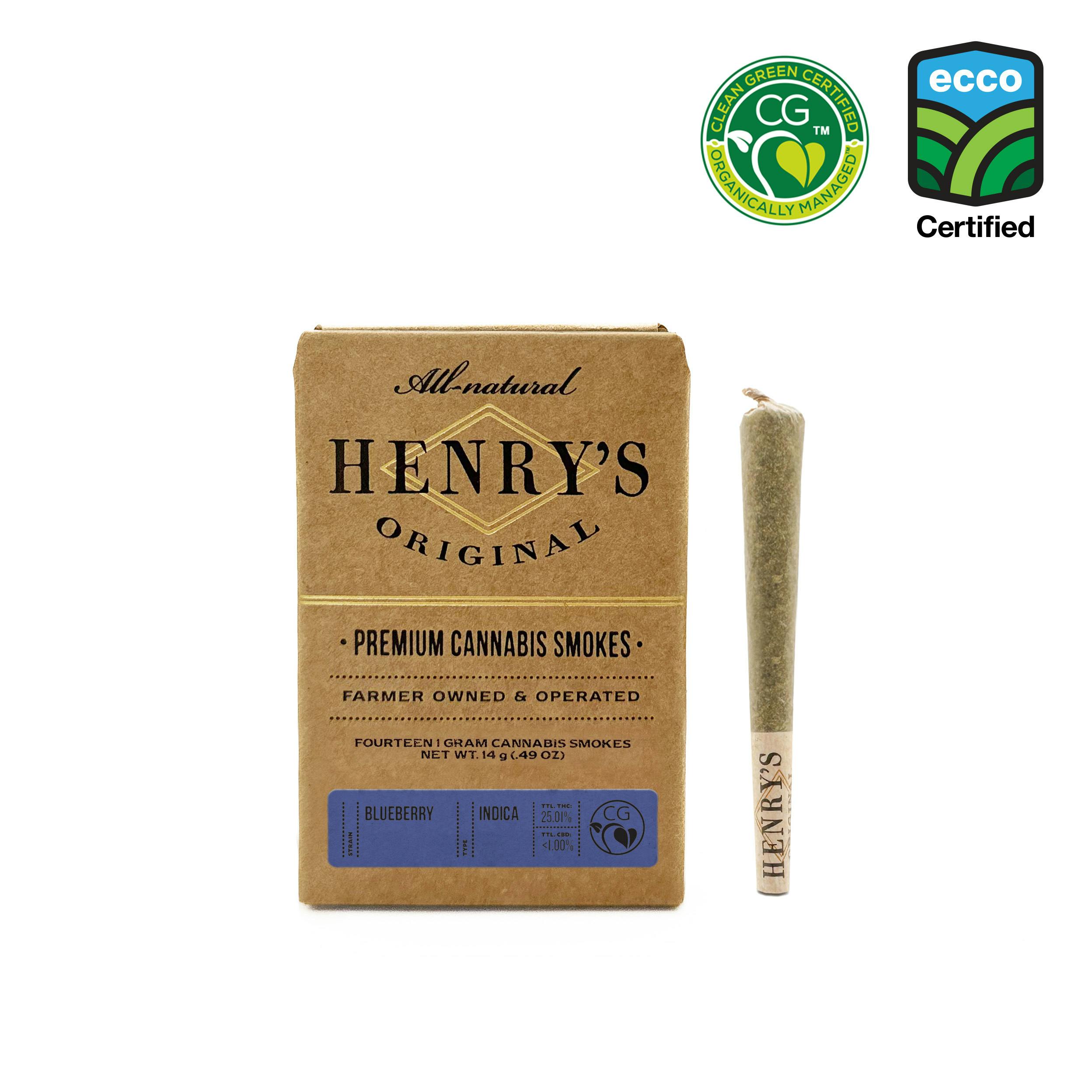 Henry's Original | Blueberry | Joints | 1g each | 14pk
