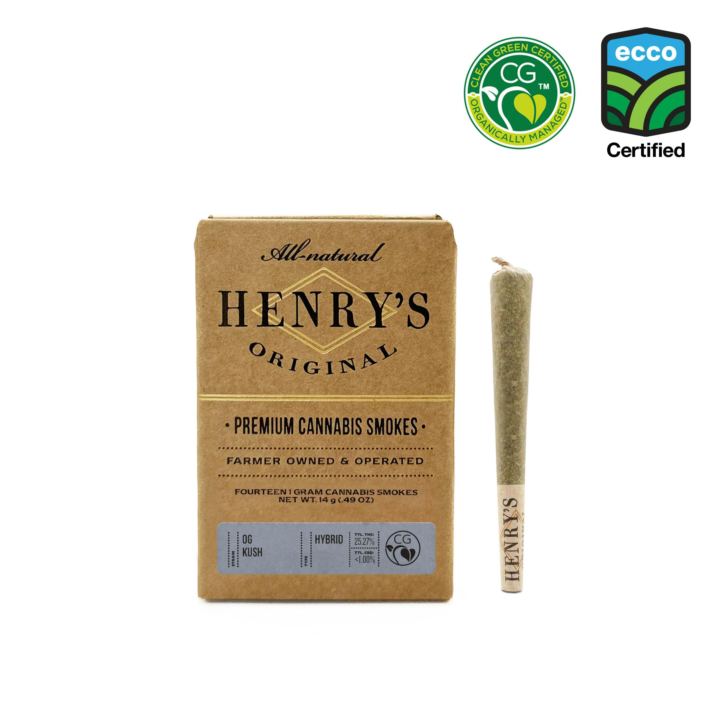 パリーパリー　斑入り　US株　希少株 Henry's Original | GG4 | Joints | 0.5g each | 4pk - Henry's Original