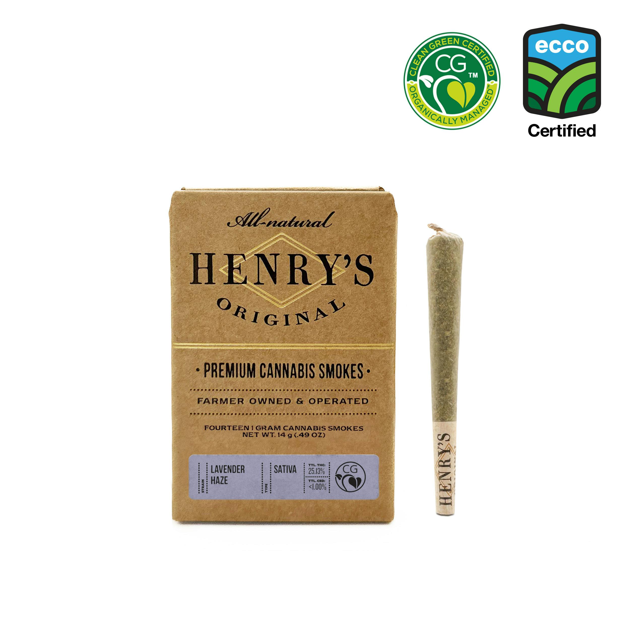 Henry's Original | Lavender Haze | Joints | 1g each | 14pk