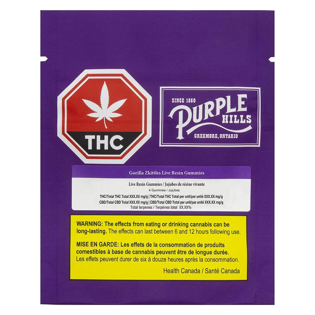 Gorilla Zkittles Live Resin Gummies - | Gummies | 4pk | 10mg/ea