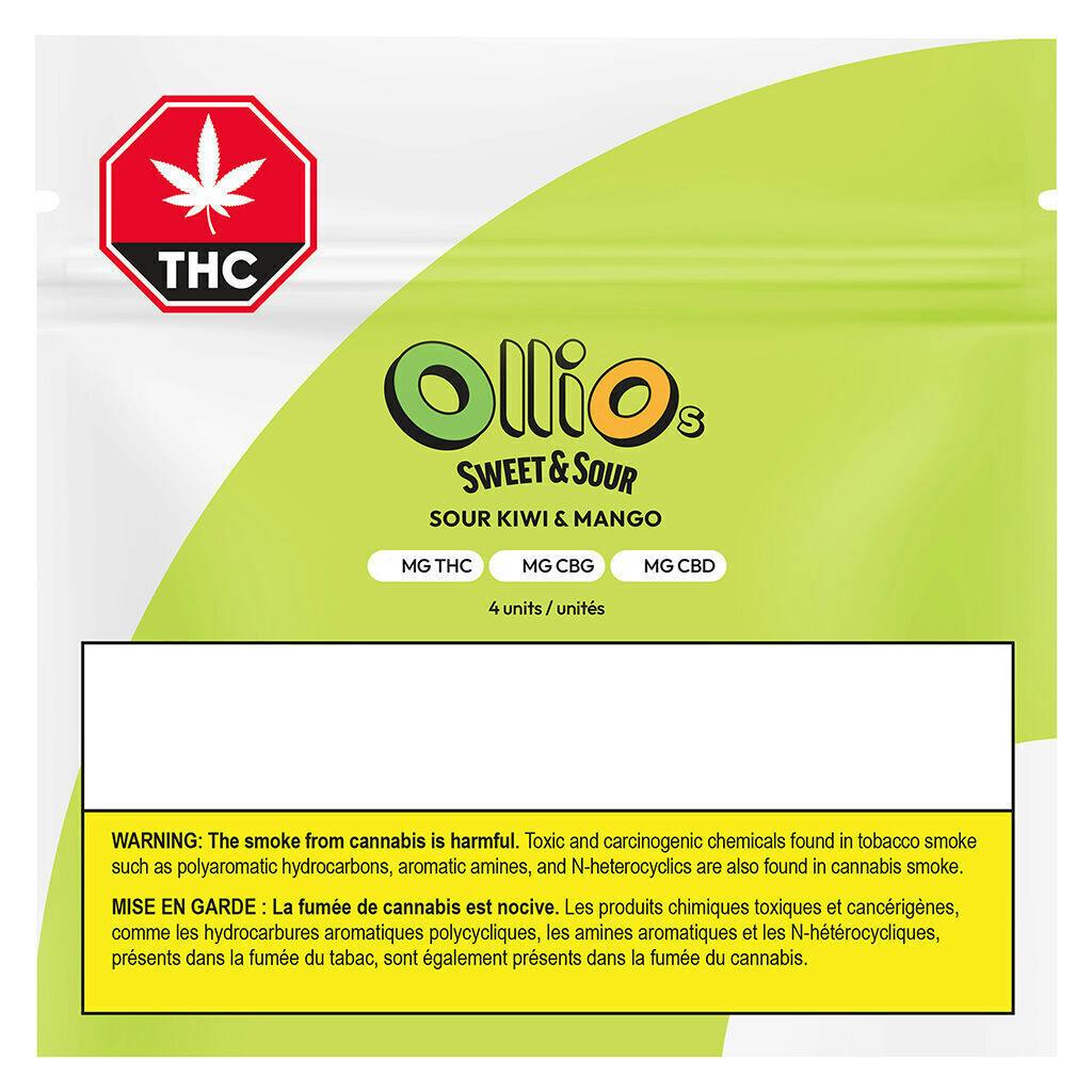 Sour Kiwi & Mango Gummies | Gummies | 4pk | 10mg/ea