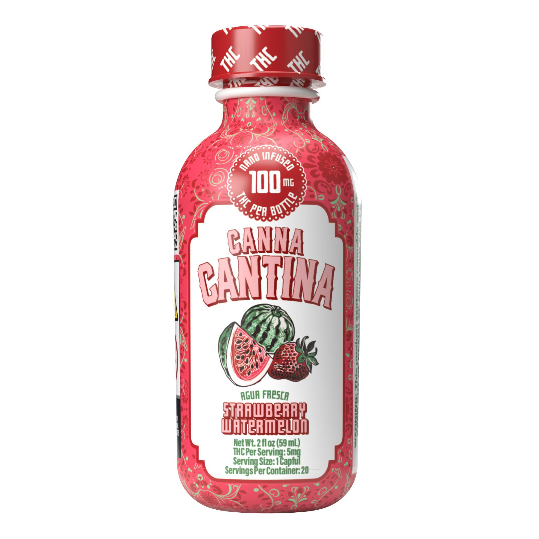 Strawberry Watermelon | Non-carbonated | 100mg | 2fl oz