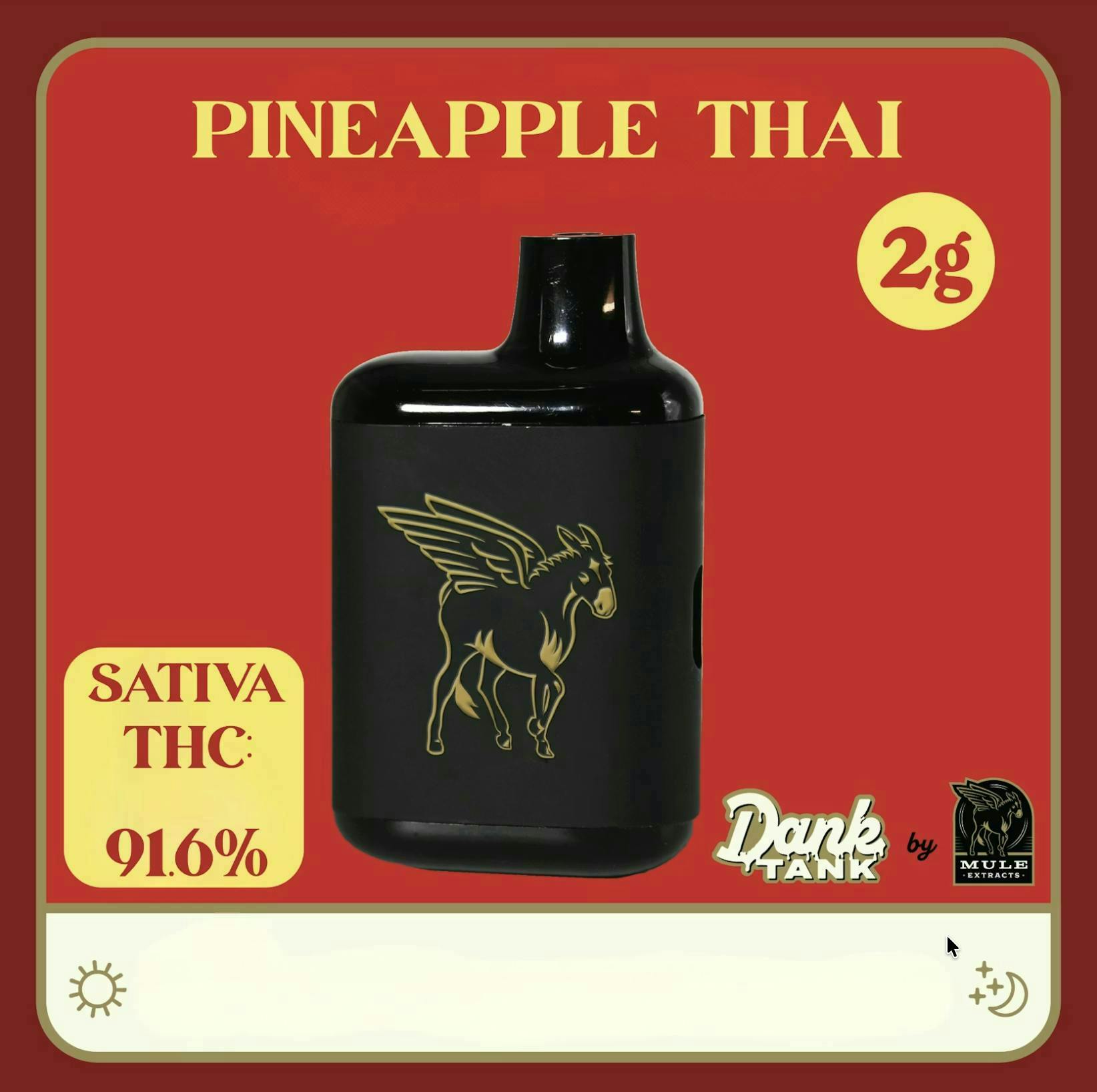 Pineapple Thai | Dank Tank LR Disposable | 2g by Mule Extracts