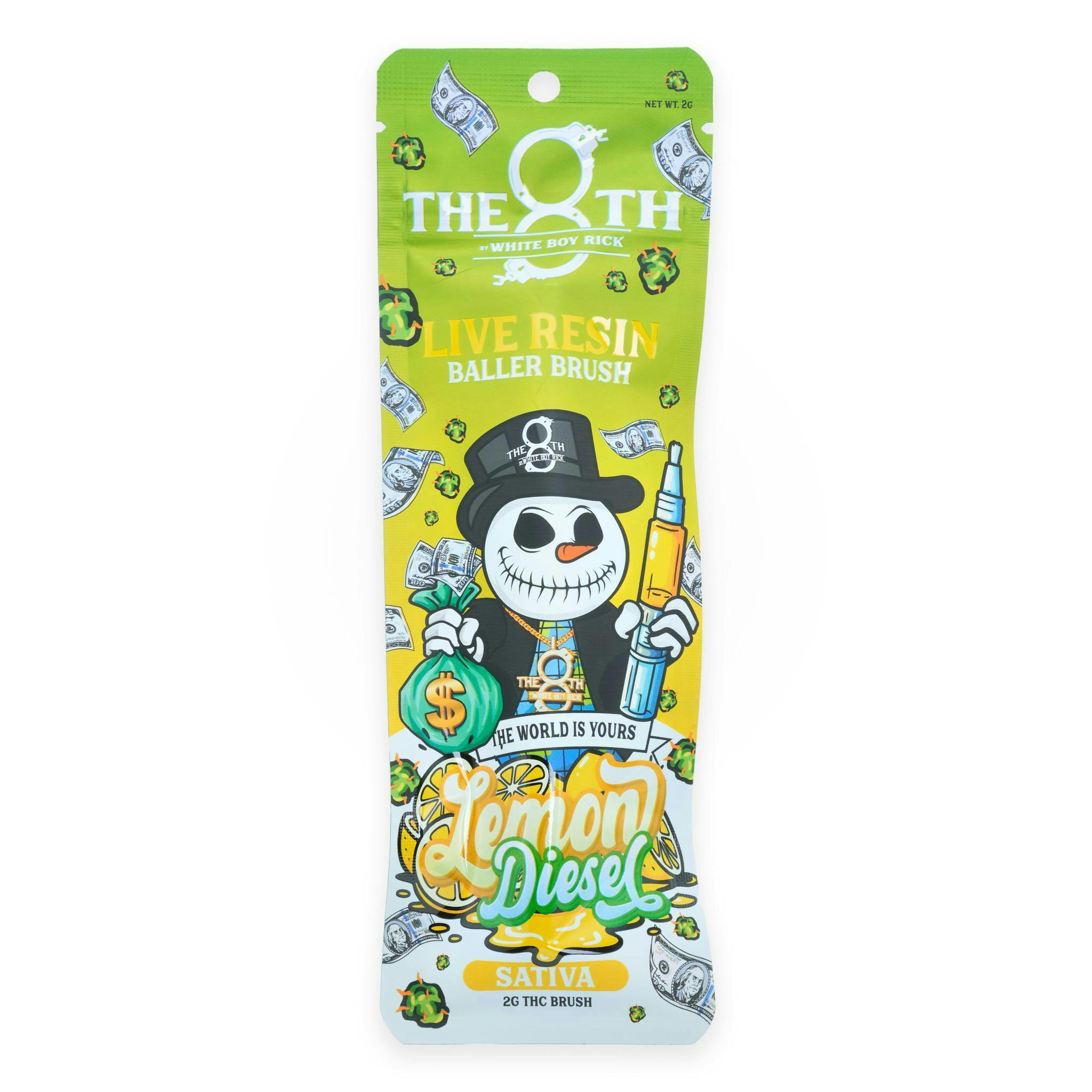 The 8th | Lemon Diesel | Live Resin Baller Brush | 2g by The 8th by White Boy Rick