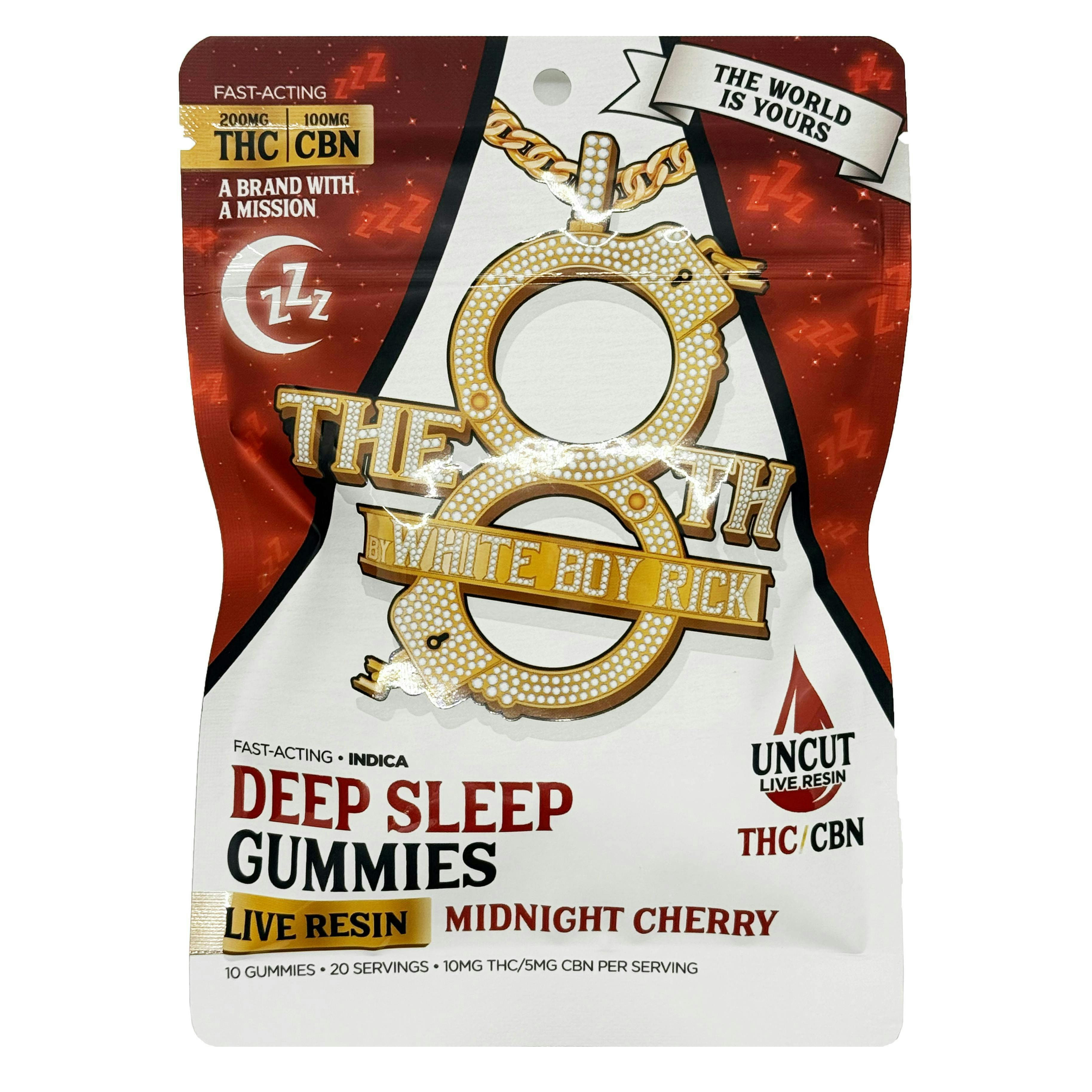 Midnight Cherry THC:CBN 2:1 Gummies | 200mg | 10ct | 20mg/ea