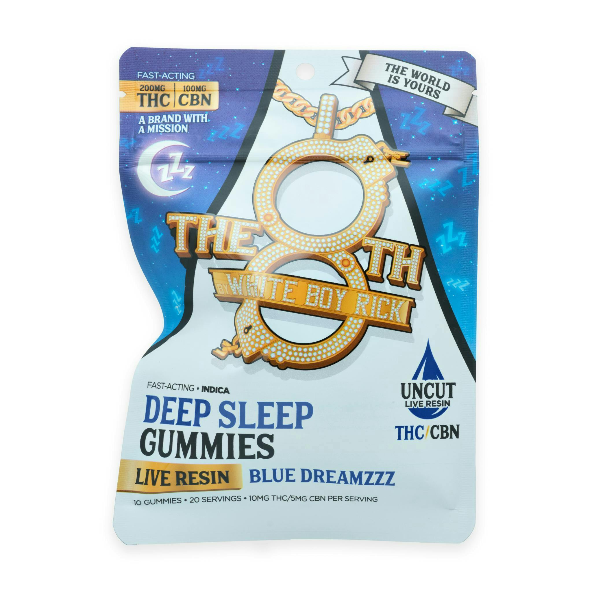 Blue Dreamzzz THC:CBN 2:1 Gummies | 200mg | 10ct | 20mg/ea