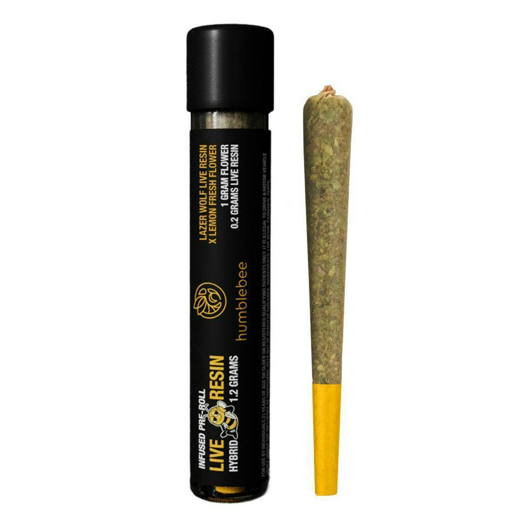 Humblebee | Lemon Fresh x Lazer Wolf | Live Resin Infused Joint | 1.2g