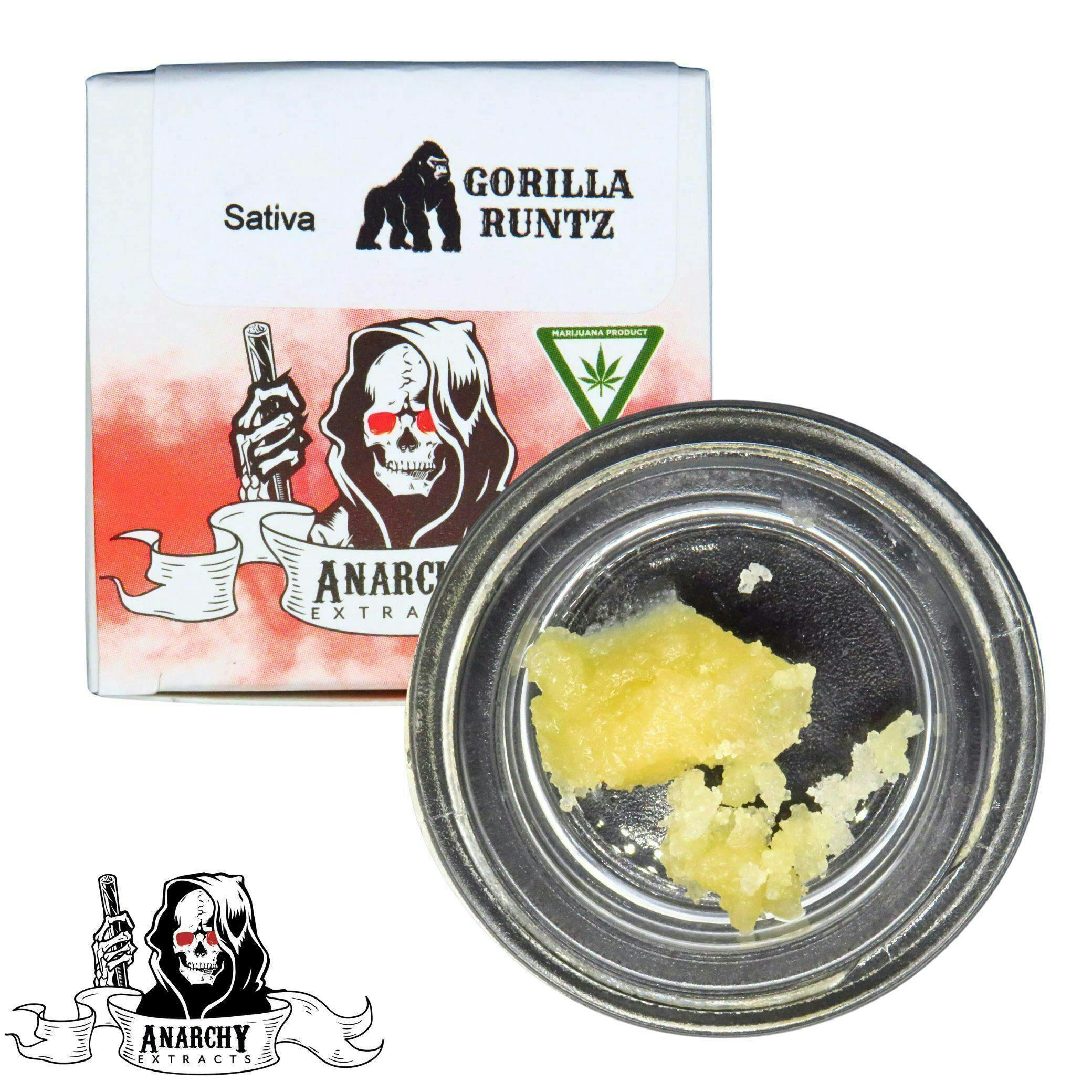 Anarchy Extracts | Gorilla Runtz | Live Resin Sugar | 1g