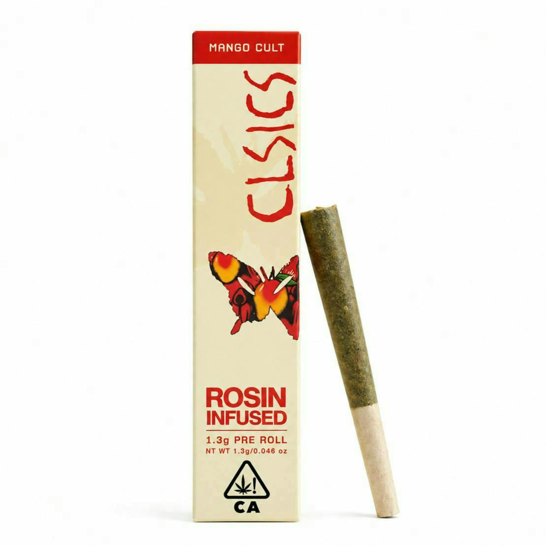 CLSICS Rosin & Rosin Infused Pre Rolls: Mango Cult