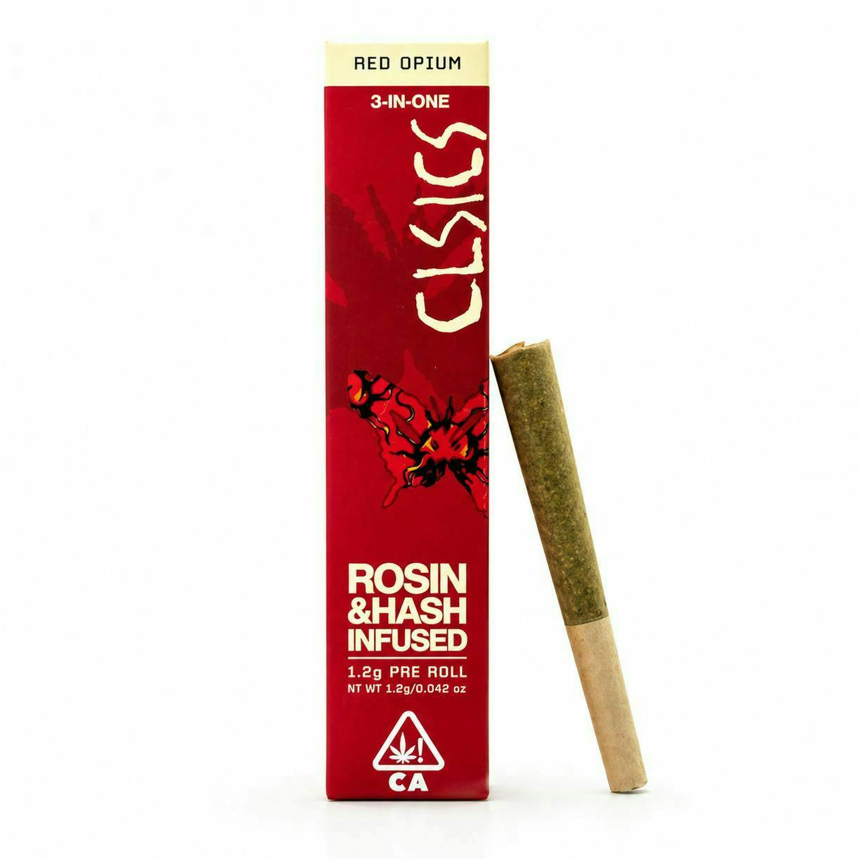 CLSICS Rosin & Rosin Infused Pre Rolls — Red Opium - Trifecta / /