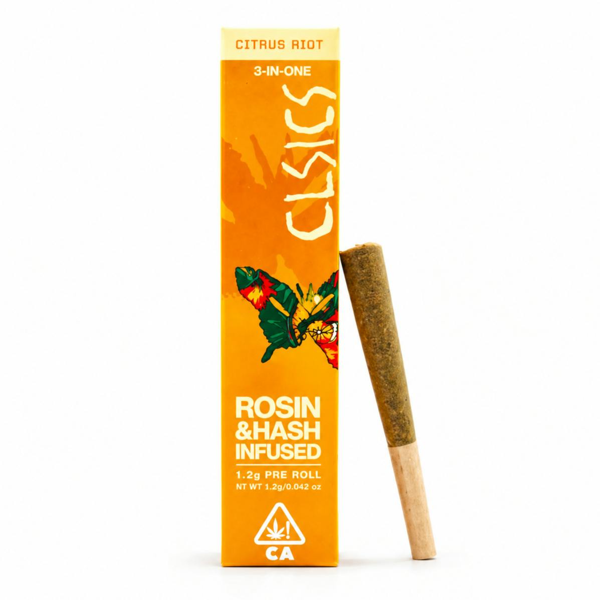 CLSICS Rosin & Rosin Infused Pre Rolls — Citrus Riot - Trifecta / /