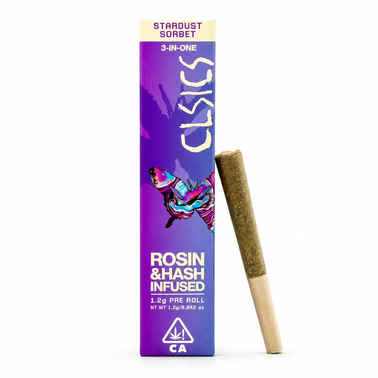 CLSICS Rosin & Rosin Infused Pre Rolls — Stardust Sorbet - Trifecta / /