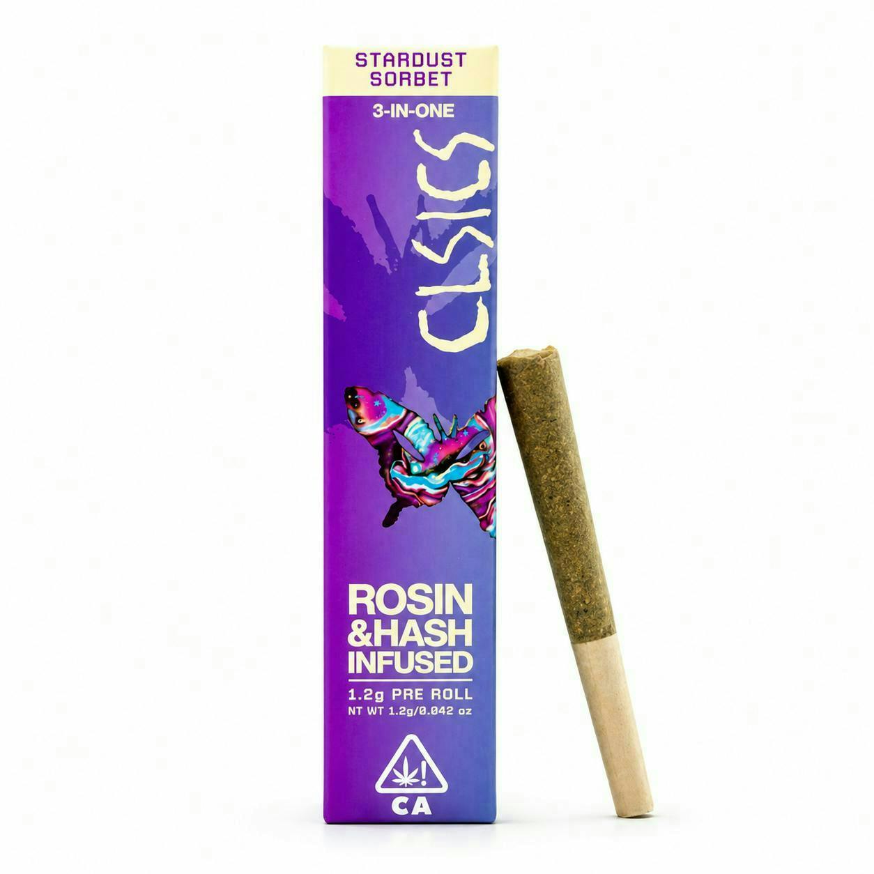 CLSICS Rosin & Rosin Infused Pre Rolls — Stardust Sorbet - Trifecta / /