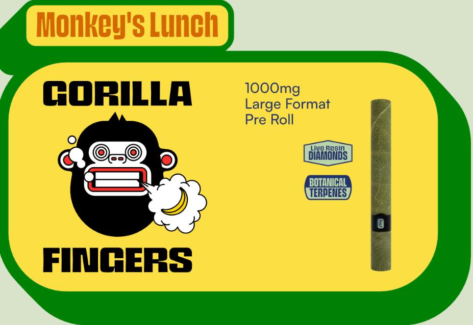 Gorilla Fingers Monkey's Lunch | Infused Blunts | 2g