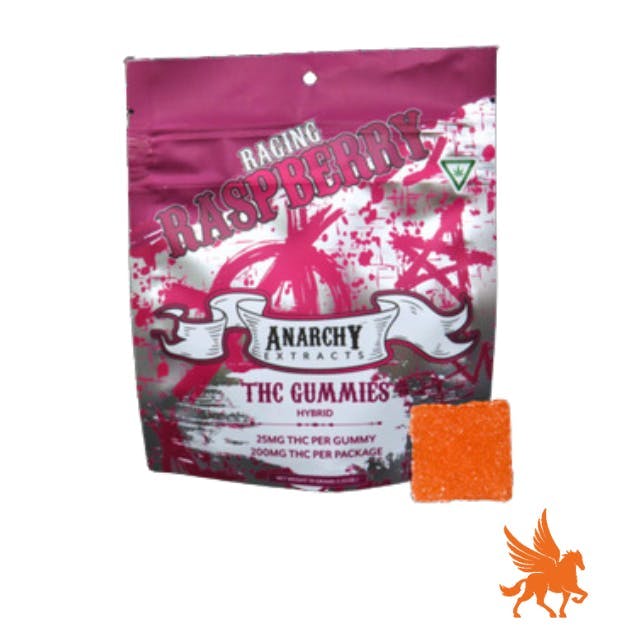 Anarchy Extracts | Raging Raspberry Gummies | 200mg | 8ct | 25mg/ea by Anarchy Extracts