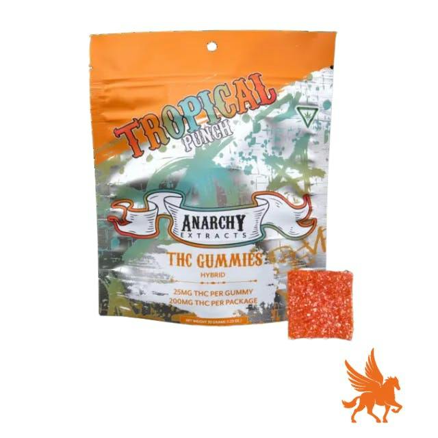 Anarchy Extracts | Tropical Punch Gummies | 200mg | 8ct | 25mg/ea by Anarchy Extracts